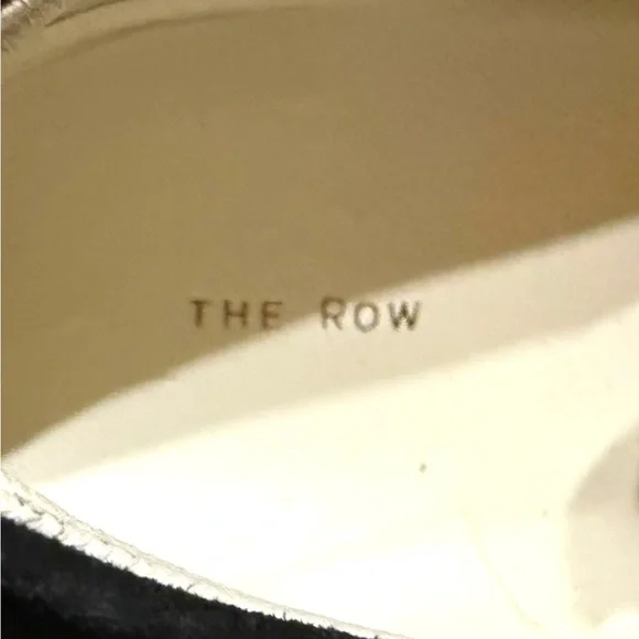 The Row Marie H Black and White Slip-On Sneakers - Picture 5 of 6